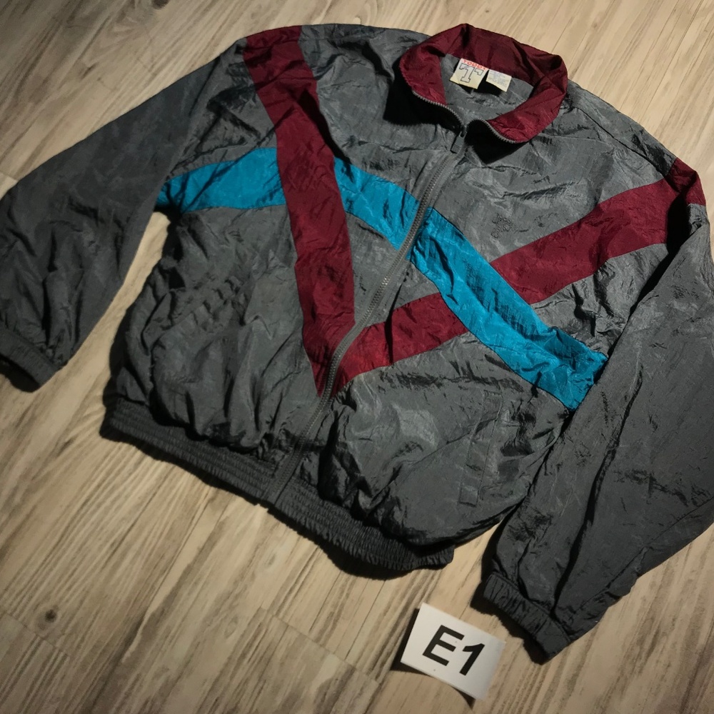 Vintage Todd1 Men Windbreaker Jacket Colorblock